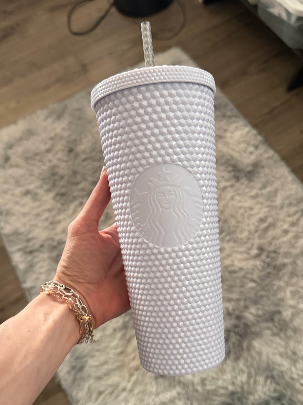 BNWT White Starbucks Studded Tumbler